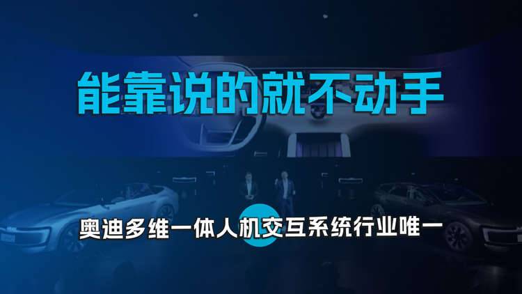 能靠说的就不动手，谢施奇：奥迪多维一体人机交互系统行业唯一