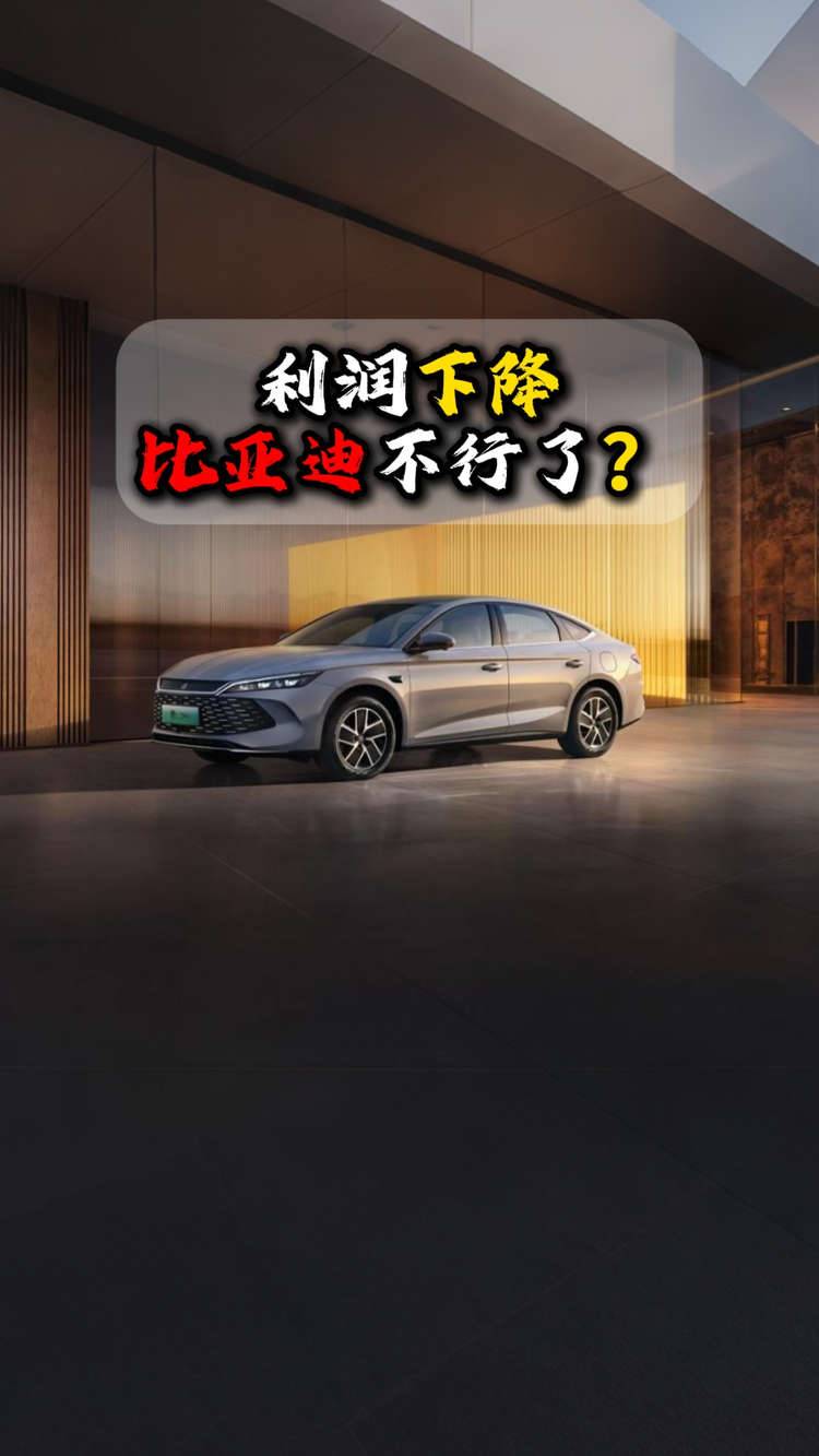 利润下降比亚迪不行了？