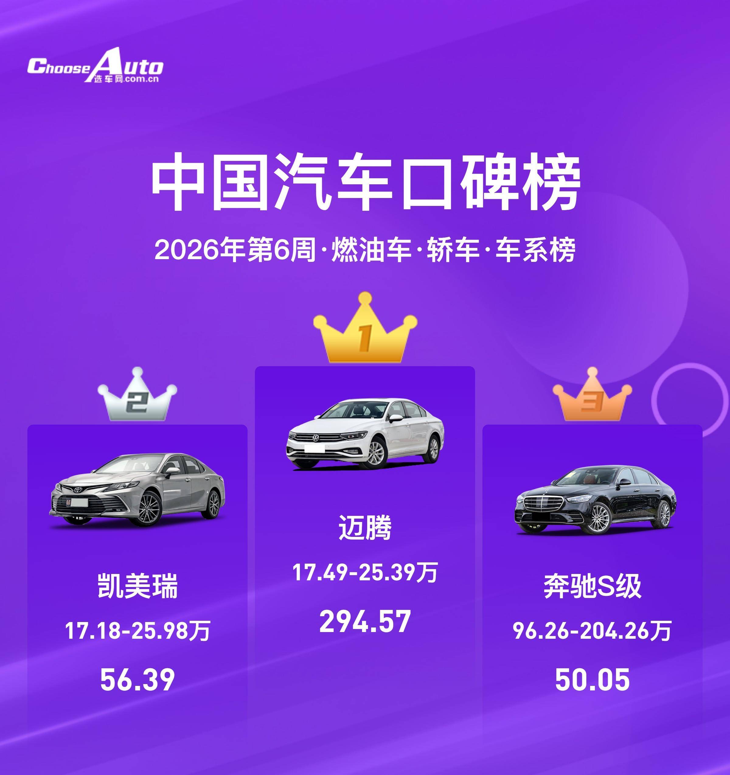 2026年第6周燃油车口碑榜：从用户视角看哪些车真正 “叫好又叫座”