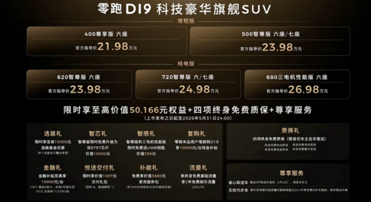 “价格颠覆者”上课！零跑D19售21.98万起，再掀旗舰SUV平权风暴