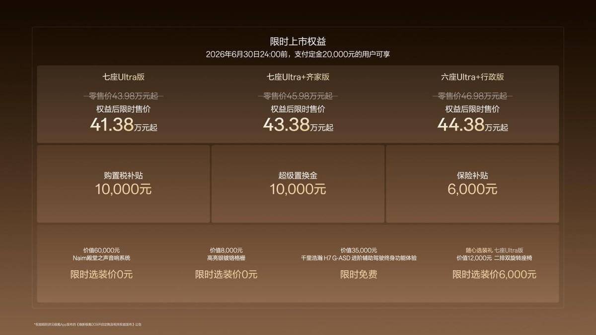 焕新极氪009正式上市,限时售价41.38万起, 重塑9系旗舰格局
