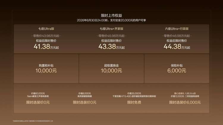 限时售价41.38万元起，焕新极氪009正式上市，七座齐家版订单火爆