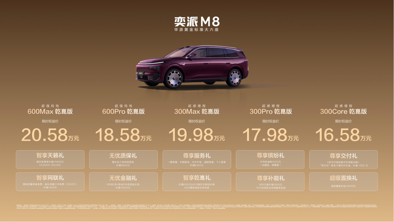 智能舒适双封顶！东风奕派M8 16.58万起，开启家用大六座普惠时代