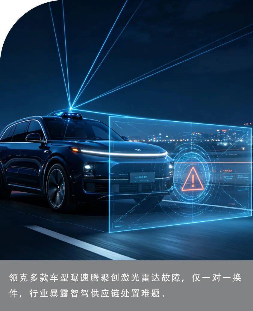 领克多款车型激光雷达疑似“翻车” 供应商是速腾聚创