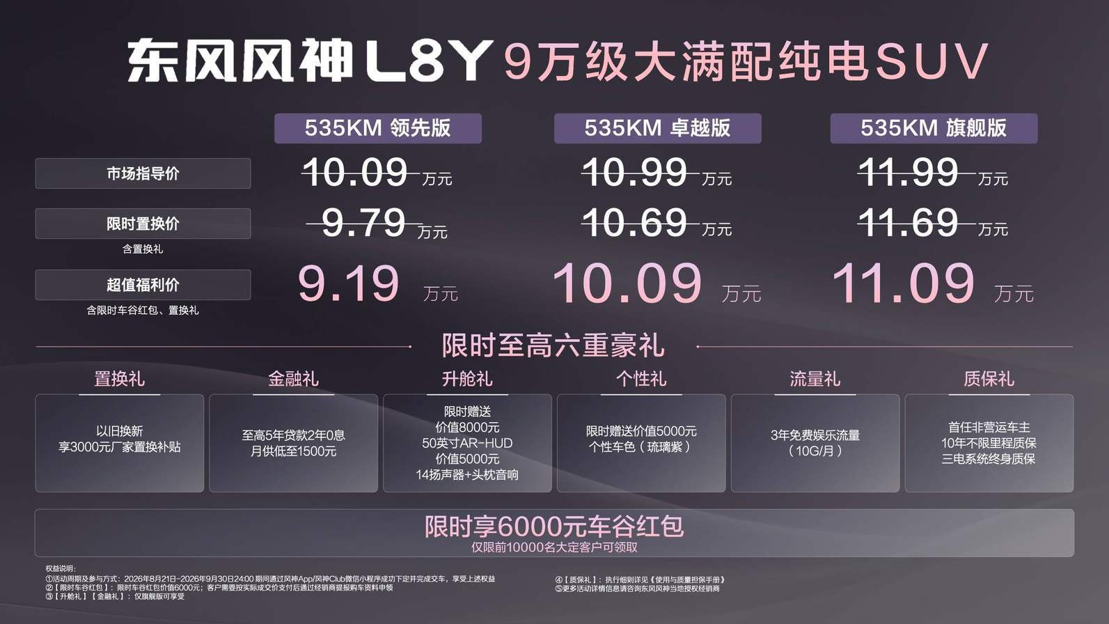 9.19万元起售！东风风神L8Y满配登场，双飞燕车标首发光