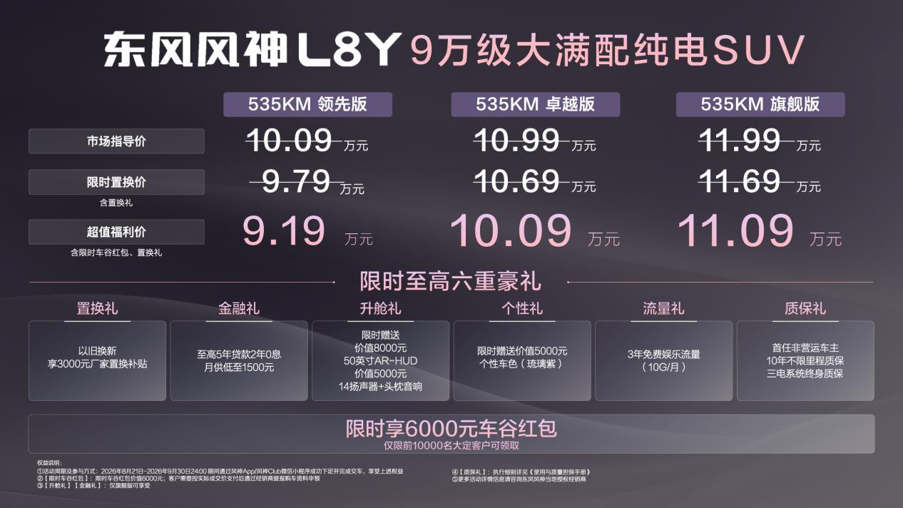 高配不溢价!东风风神L8Y登陆成都车展 重塑家用纯电新标准