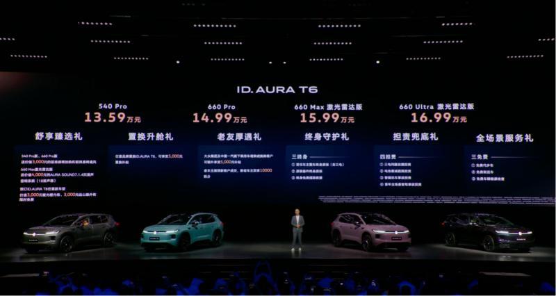 13.59万!一汽-大众ID. AURA T6开启预售