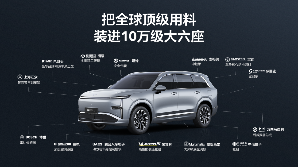 全球顶级供应链赋能，星光L刷新十万级大六座品质体验