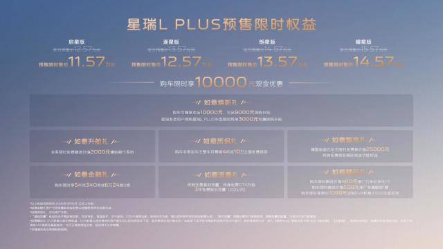 增换购家庭的最优解！预售限时售价11.57万元起，B级豪华旗舰轿车就选星瑞L PLUS