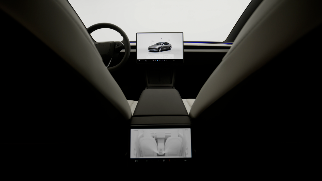 16英寸大屏、黑色顶棚、浅灰内饰一次到位，Model 3进化为完全体