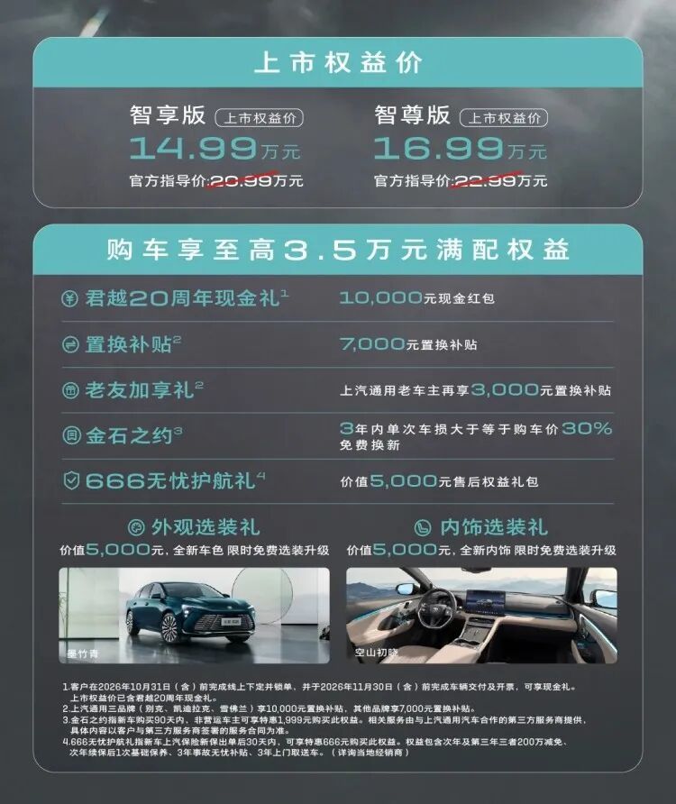 你敢信？新君越起步价不到15万