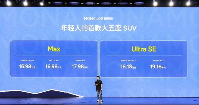 详细阅读:专属年轻人的大五座SUV来了,MONA L05开启预售 专属年轻人的大五座SUV来了,MONA L05开启预售