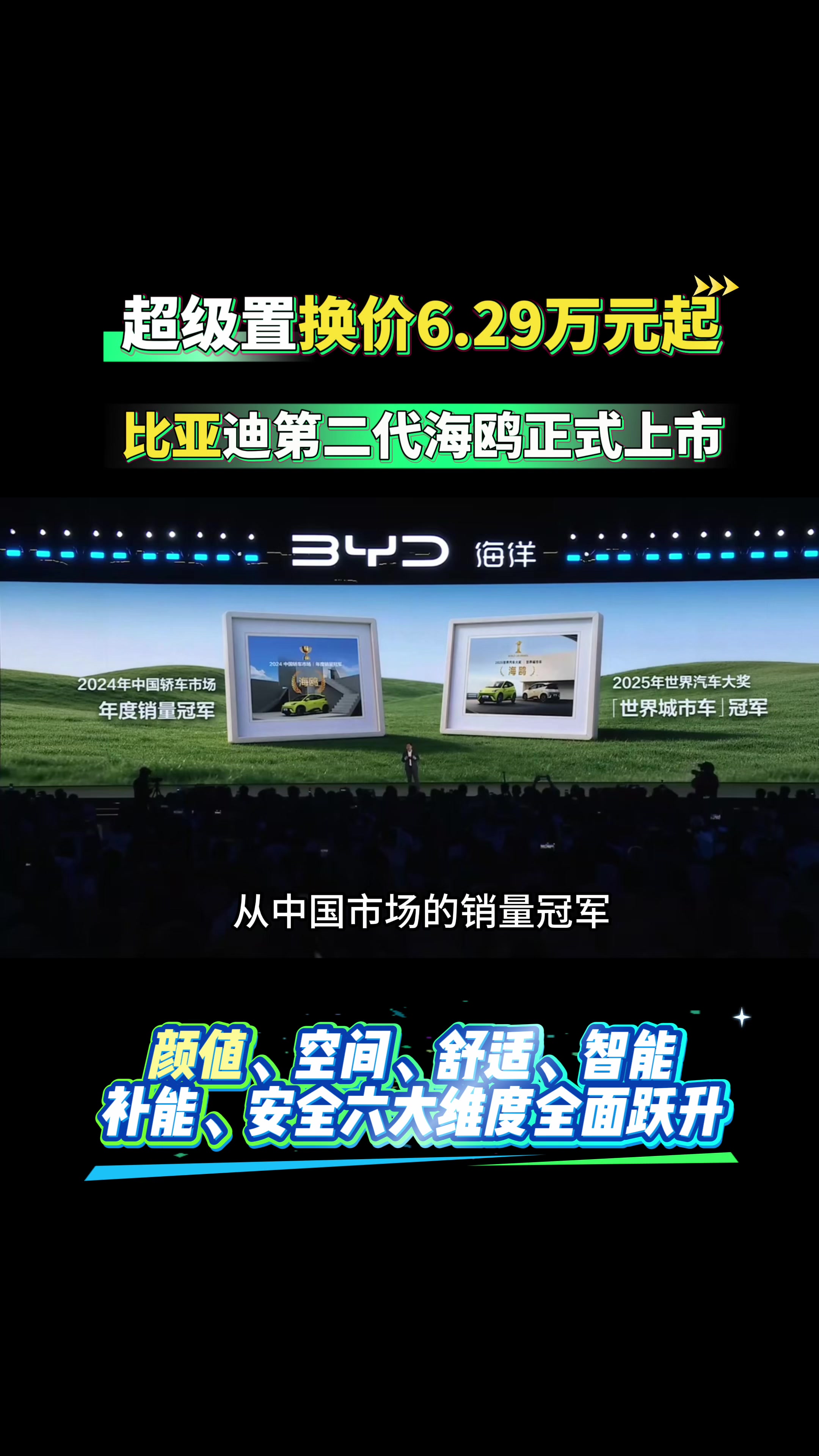 闪充、激光雷达全上车！比亚迪第二代海鸥上市，超级置换价6.29万元起